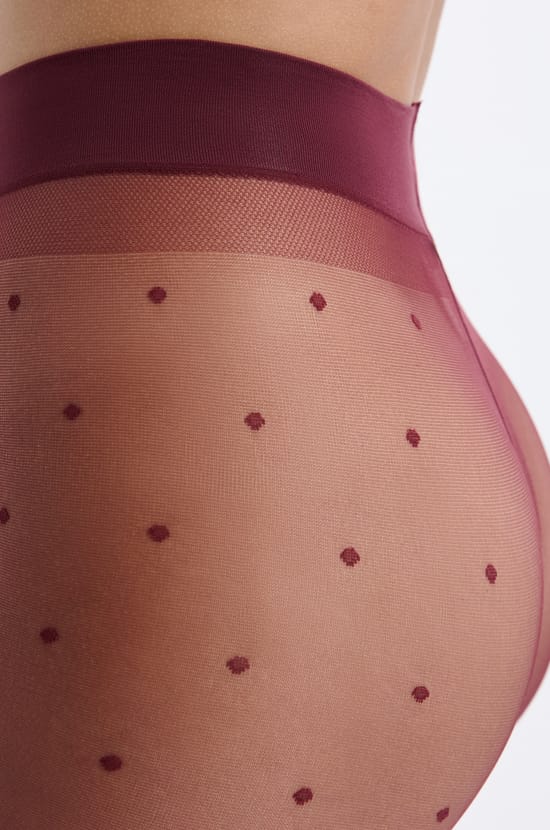 Collant transparent à motifs - 15D;${refinementColor}