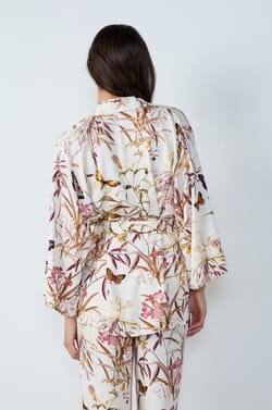 Floral Print Robe;${refinementColor}
