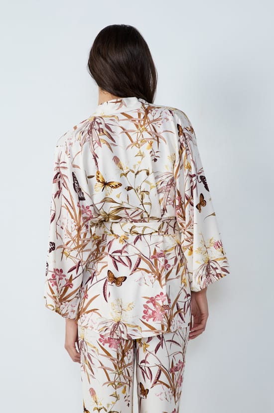 Floral Print Robe;${refinementColor}