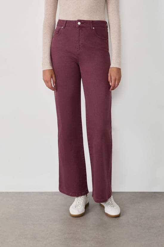 Pantalon droit en coton;${refinementColor}