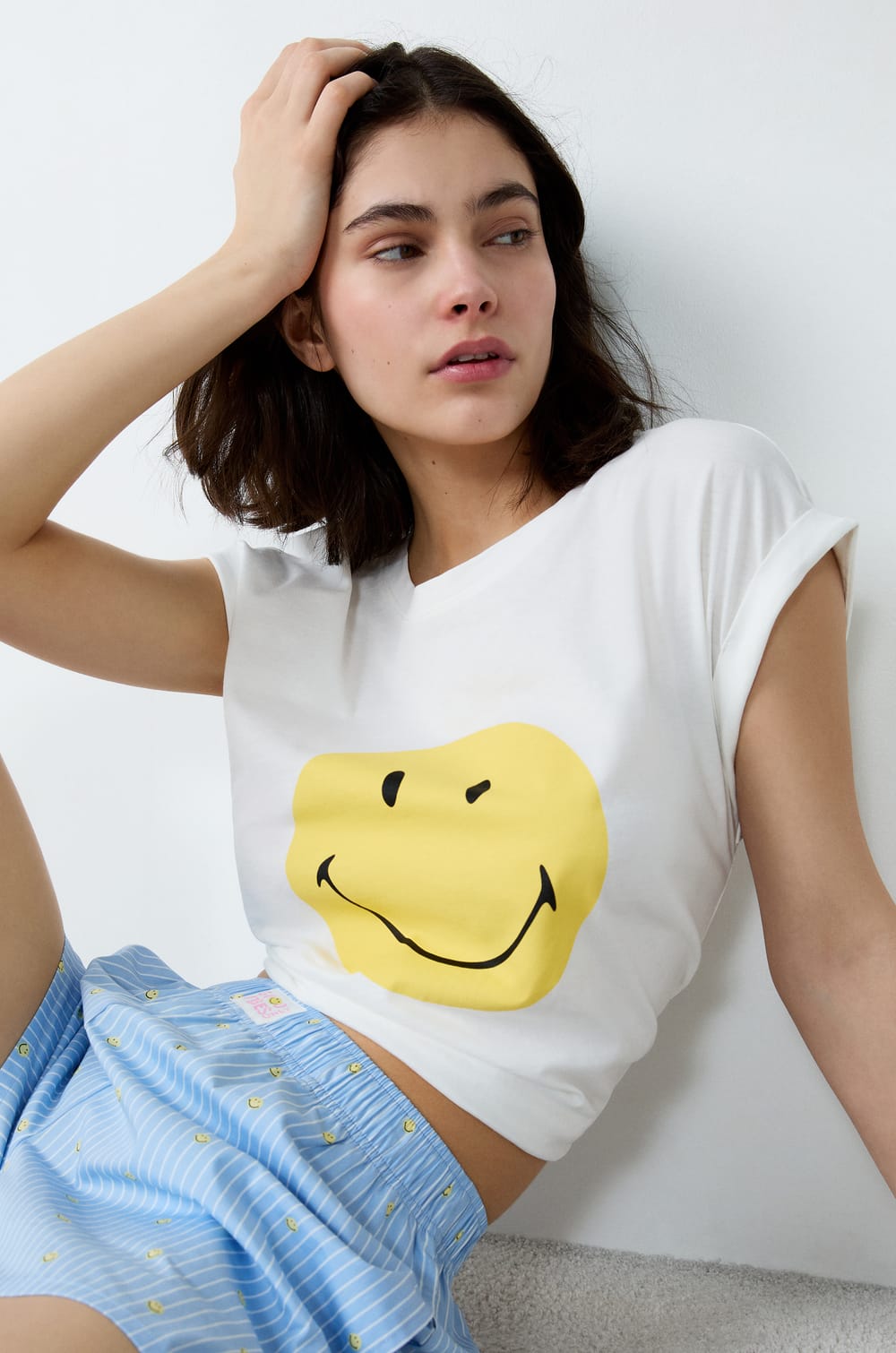 Smiley®ORIGINALS cotton short-sleeved T-shirt;${refinementColor}