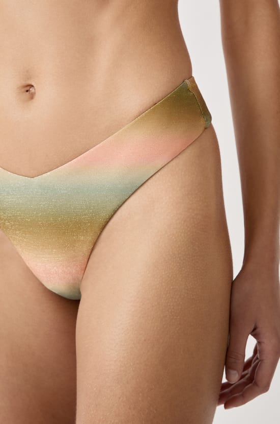 High-leg Brazilian Swimsuit Bottom with Sequins;${refinementColor}