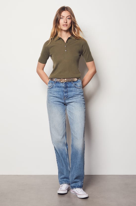 Knitted Polo;${refinementColor}