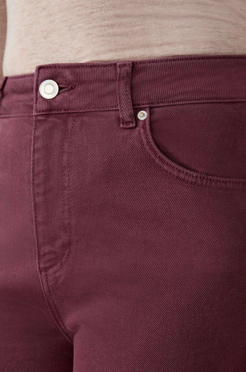 Pantalón recto de algodón;${refinementColor}