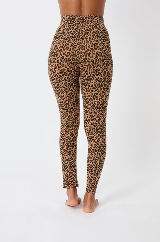 Legging à motif léopard en coton;${refinementColor}