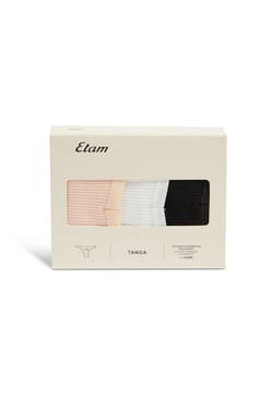 Pack of 3 Cotton Tangas;${refinementColor}