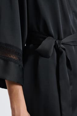 Satin Robe with Lace Details;${refinementColor}