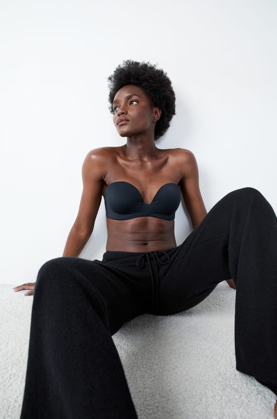 Microfibre Push-up Strapless Bra;${refinementColor}