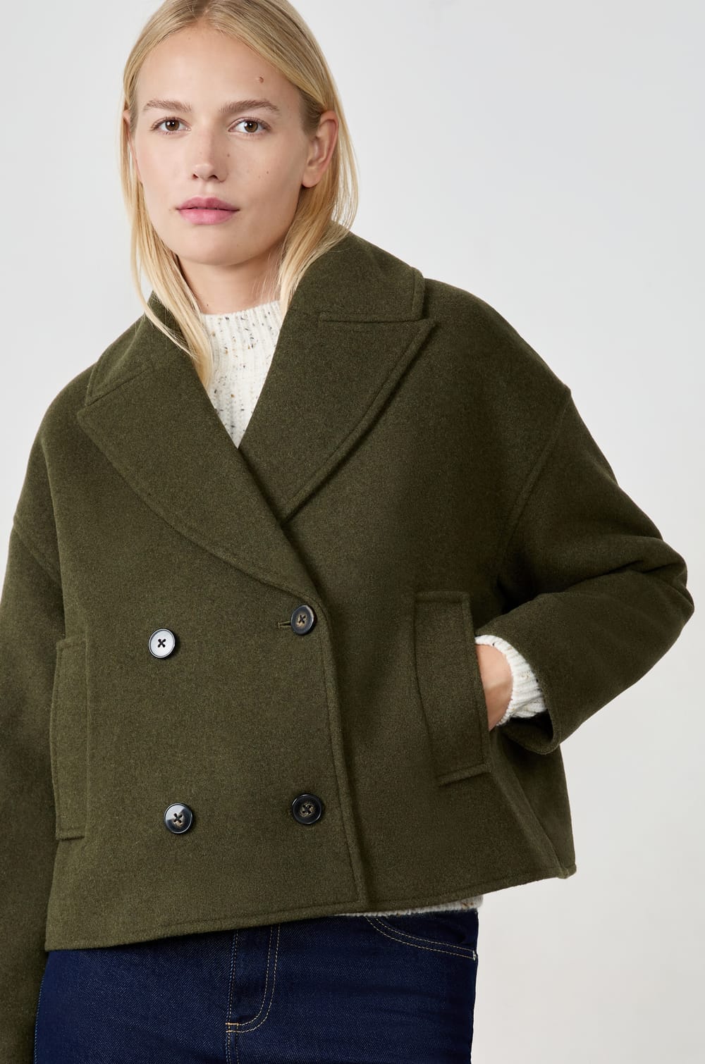 Short Peacoat;${refinementColor}