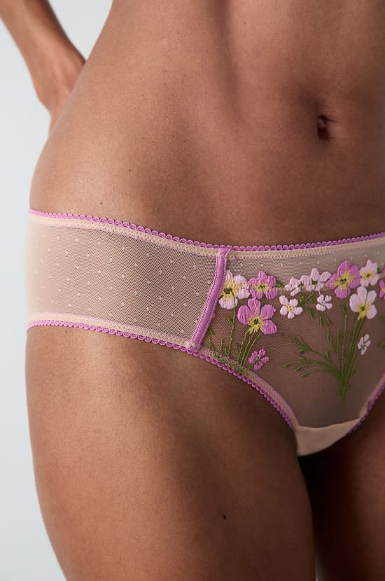 Embroidered Tulle Hipster;${refinementColor}