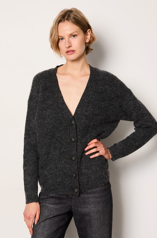 Gilet à boutons pailletés;${refinementColor}