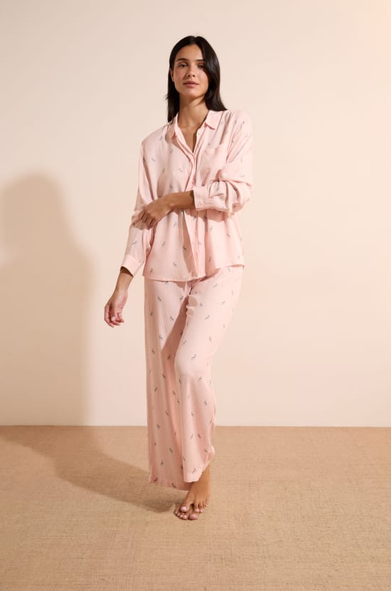 Chemise de pyjama &agrave; motifs;${refinementColor}
