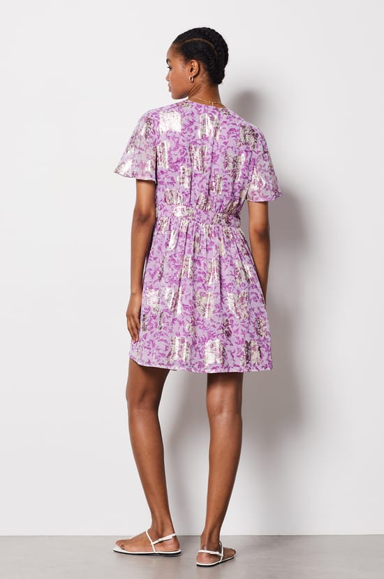 Short Glittery Tie Dress;${refinementColor}