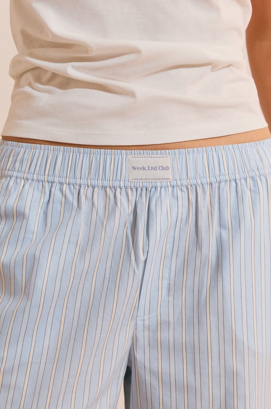 Pantalon de pyjama en coton &agrave; rayures;${refinementColor}