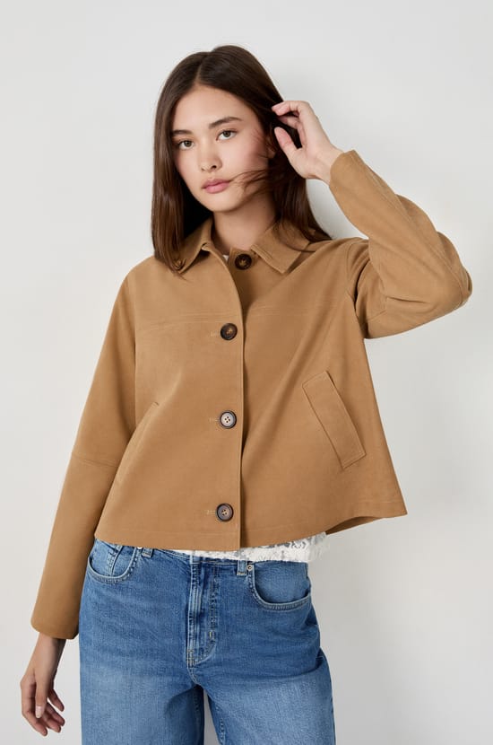 Veste effet suèdine;${refinementColor}
