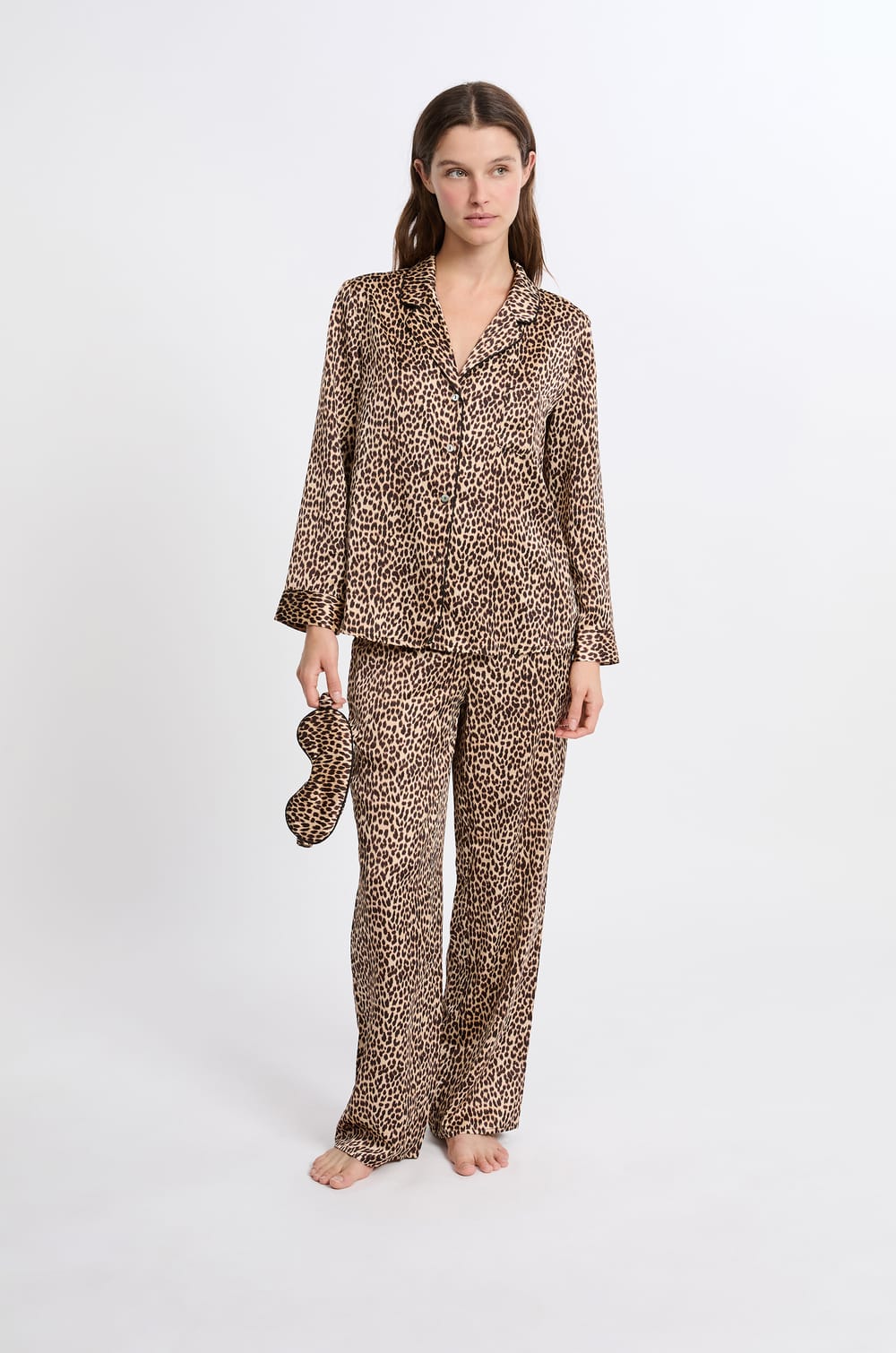 2-teiliger Pyjama und Maske mit Print;${refinementColor}
