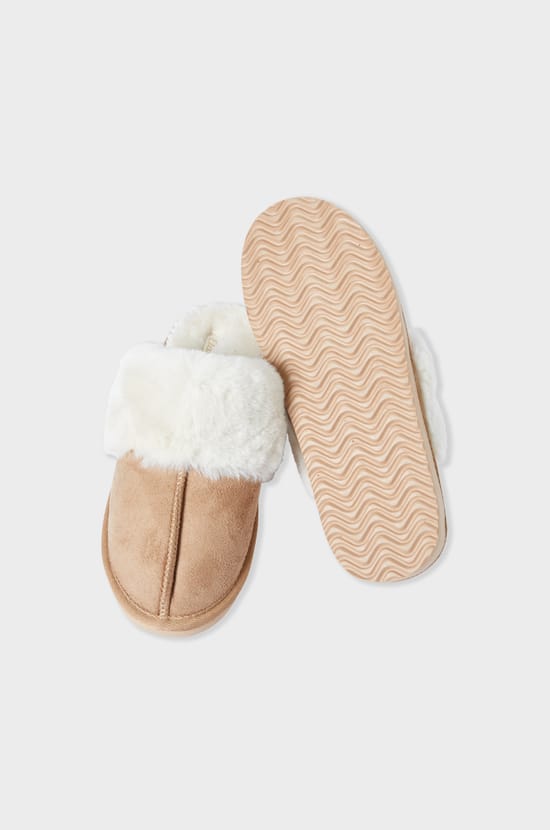 Chaussons mules fourrées;${refinementColor}