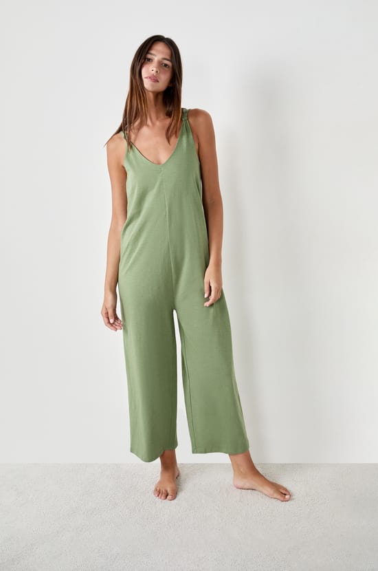 Combinaison de pyjama large en coton;${refinementColor}