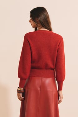 Pull manches longues avec d&eacute;tails boutons;${refinementColor}