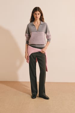 Pull col polo 100% cachemire;${refinementColor}