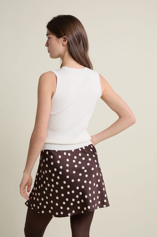 Ribbed Round Neck Tank Top;${refinementColor}