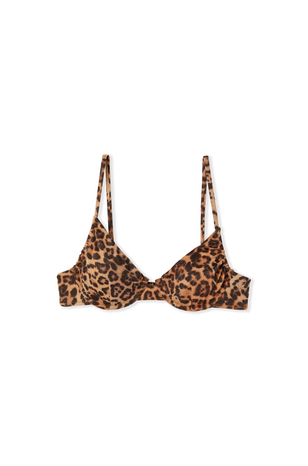 Haut de maillot de bain corbeille ajustable paillet&eacute; et imprim&eacute; l&eacute;opard;${refinementColor}