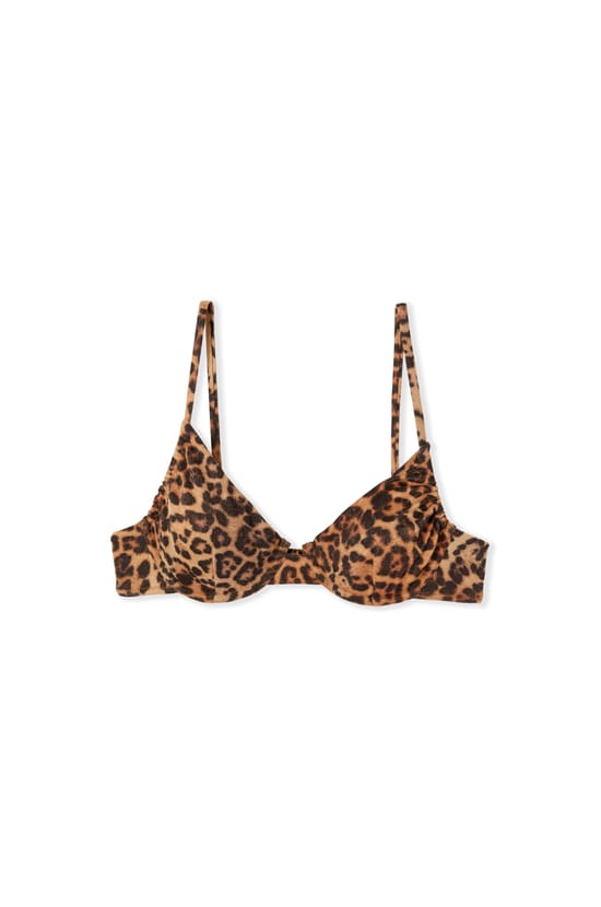 Haut de maillot de bain corbeille ajustable paillet&eacute; et imprim&eacute; l&eacute;opard;${refinementColor}