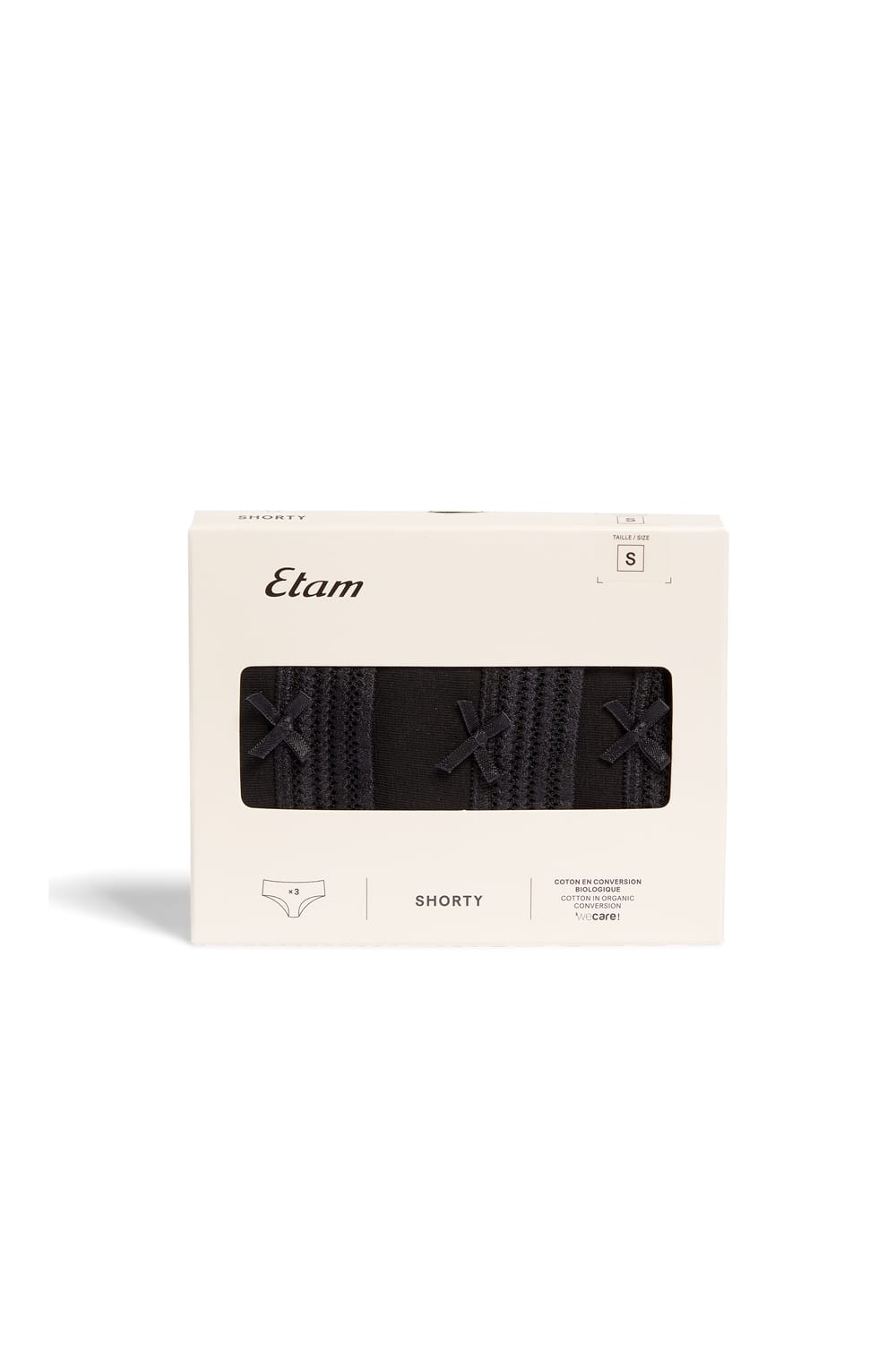 Lot de 3 shortys en coton et dentelle;${refinementColor}