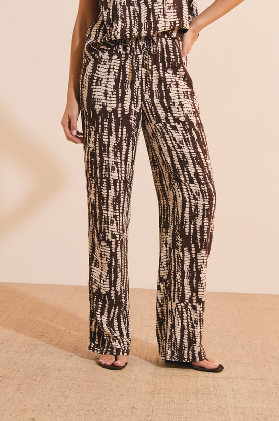 Pantalon &agrave; motifs;${refinementColor}