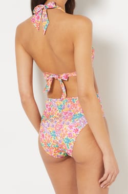 Culotte taille haute bas de maillot imprimé fleuri;${refinementColor}