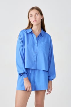 Chemise de pyjama en coton;${refinementColor}