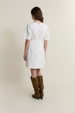 Vestido con cintur&oacute;n de algod&oacute;n;${refinementColor}