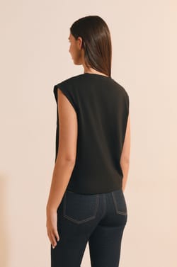 Cotton Sleeveless T-Shirt;${refinementColor}