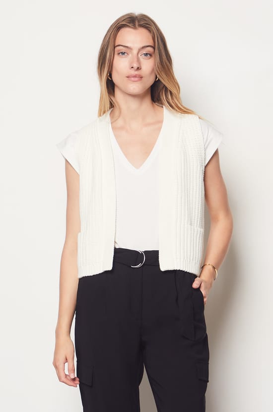 Sleeveless Cardigan;${refinementColor}