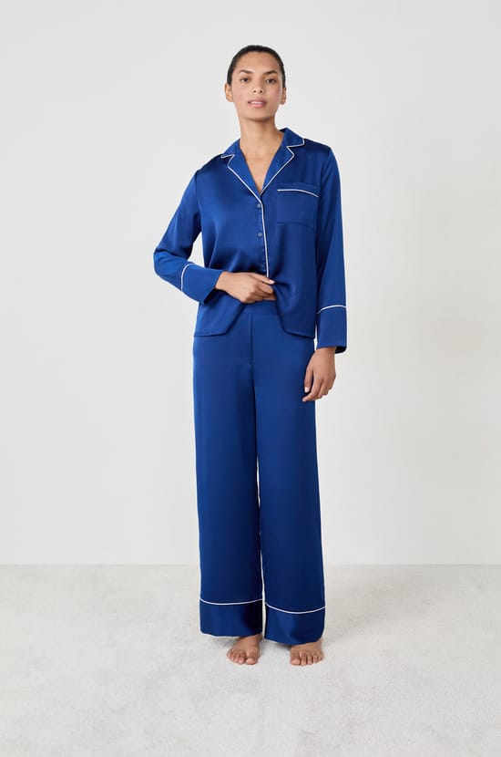 Pantalon de pyjama satiné;${refinementColor}