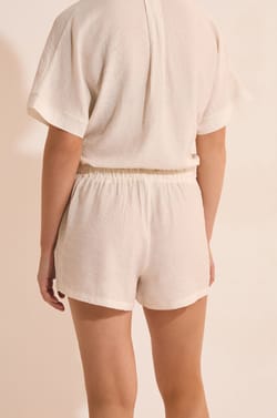 Pantal&oacute;n corto de pijama con cintura el&aacute;stica;${refinementColor}