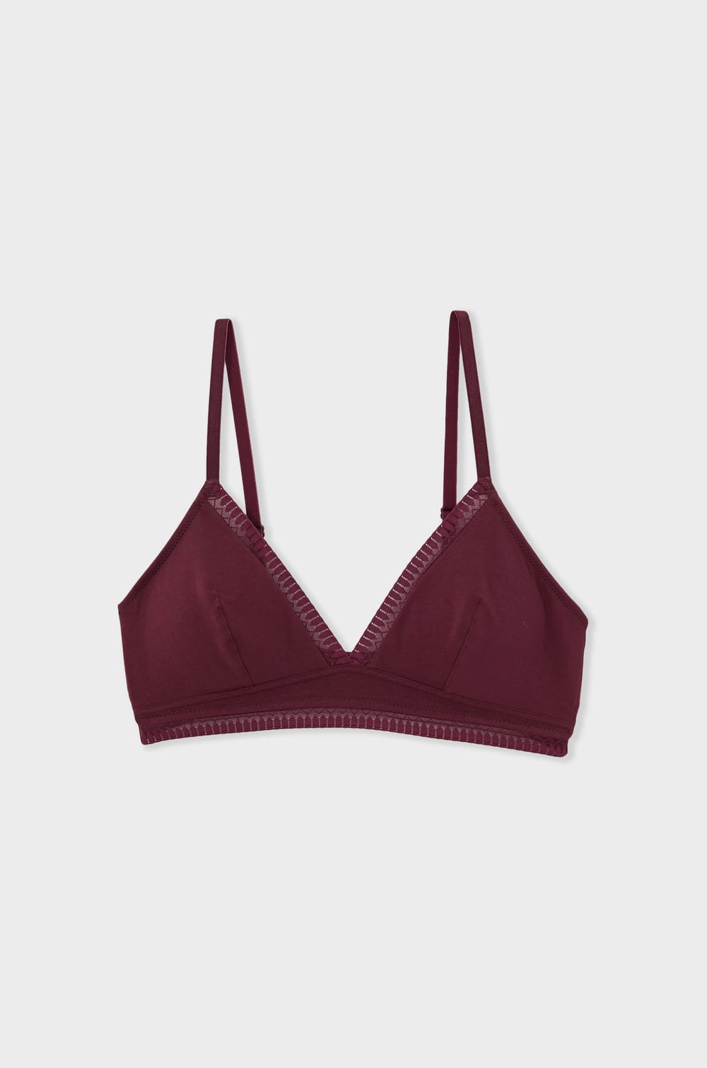 Wireless bra with lightly lined cups in cotton;${refinementColor}