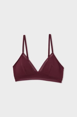 Wireless bra with lightly lined cups in cotton;${refinementColor}