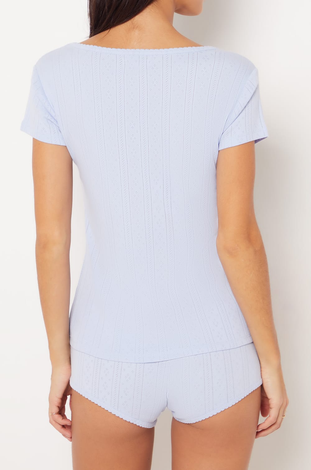 Ensemble Pyjama Allaitement Maternité - Haut Manches Longues + Short, Gris, Taille M, Coton Extensible