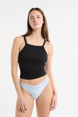 Microfibre and Lace Tanga;${refinementColor}