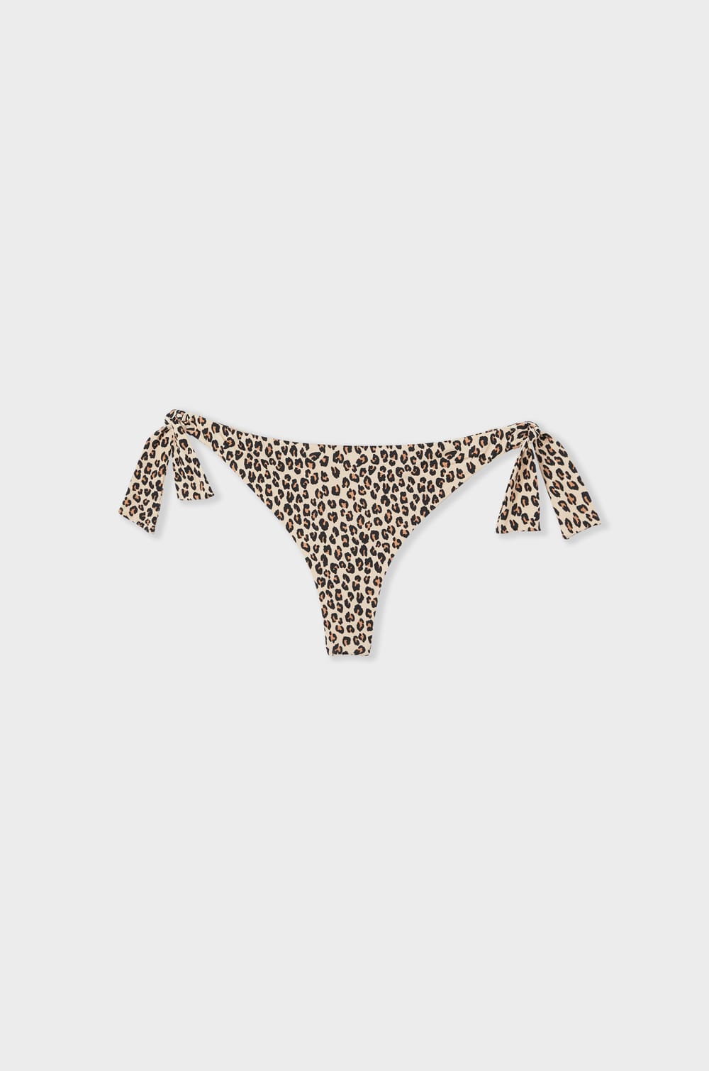 Leopard print Brazilian tie-side bikini bottom;${refinementColor}