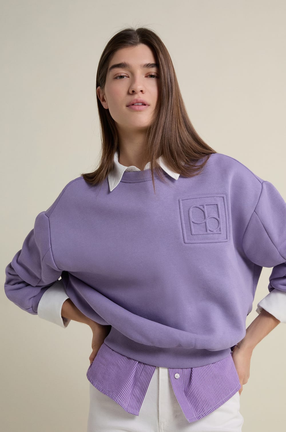 Sweatshirt manches longues;${refinementColor}