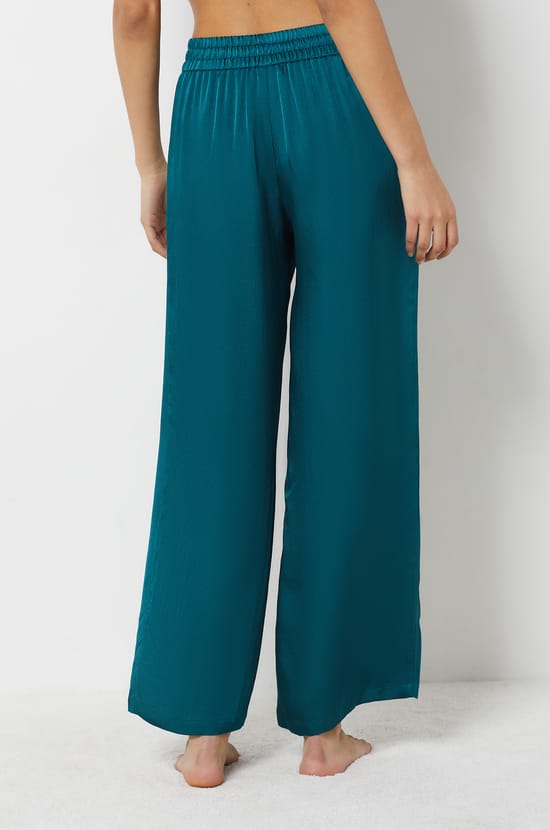 Wide Cut Satin Trousers;${refinementColor}