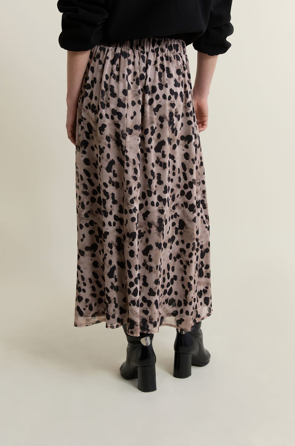 Jupe longue &agrave; imprim&eacute;;${refinementColor}