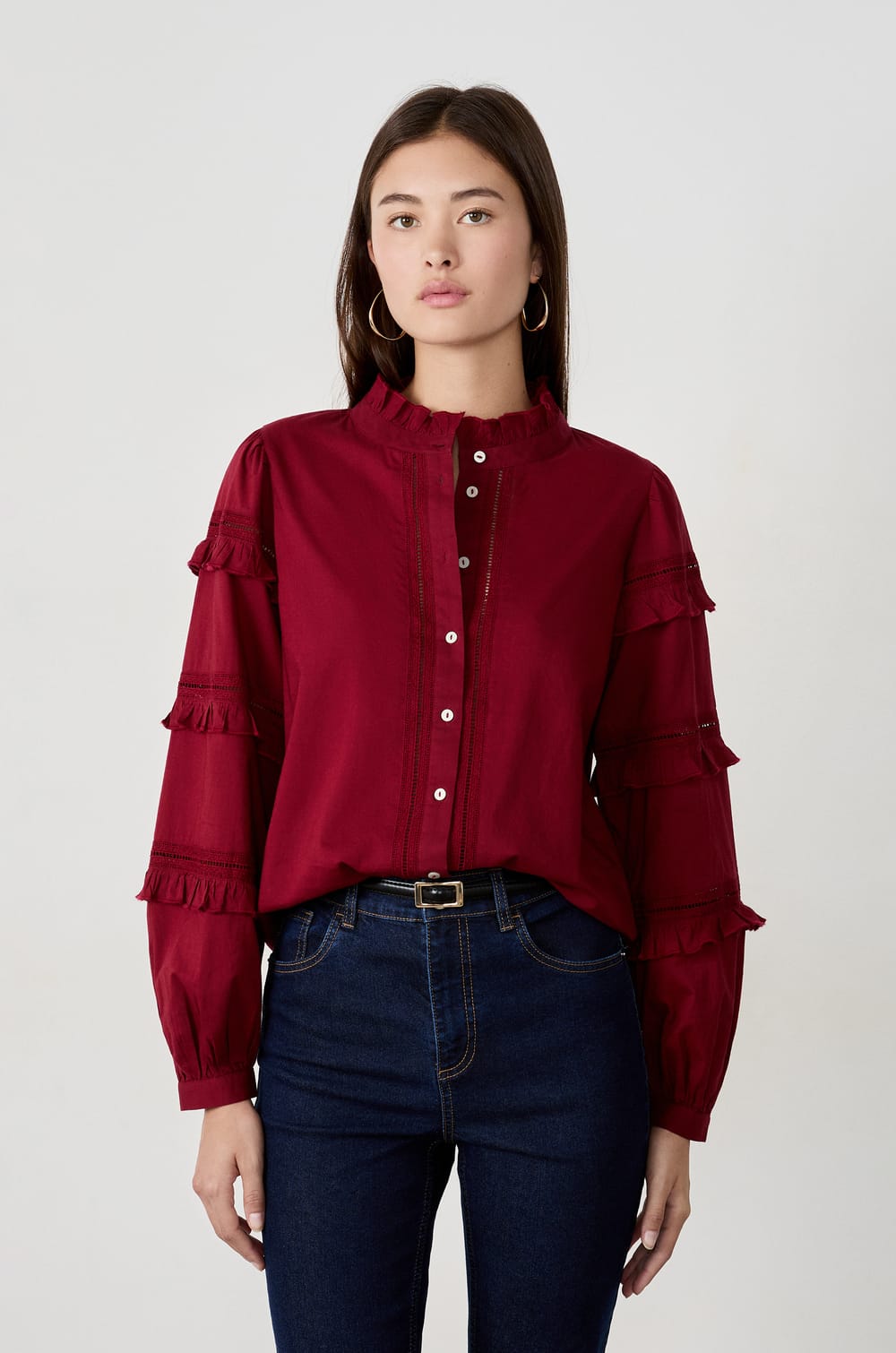 Camisa bordada;${refinementColor}