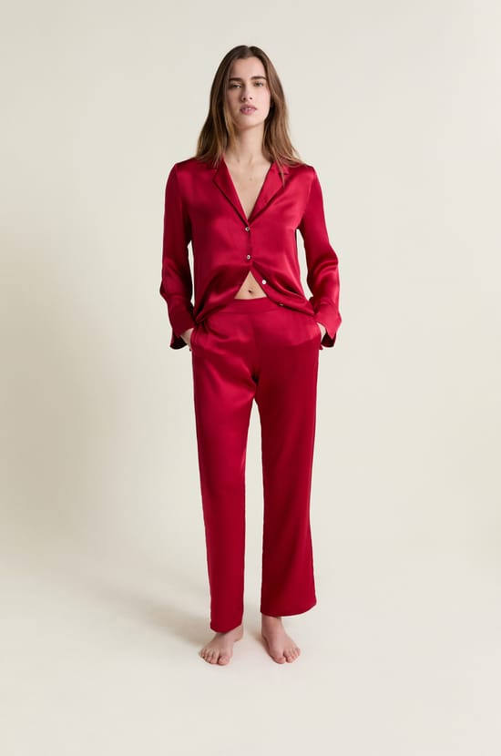 Silk Pyjama Trousers;${refinementColor}