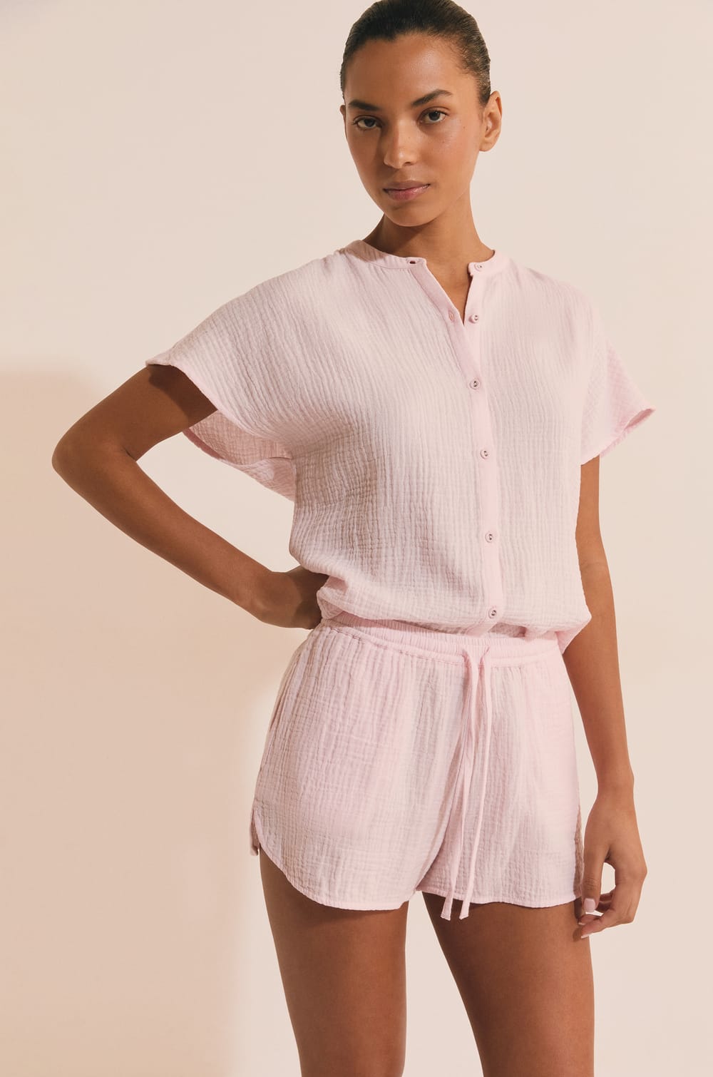 Short de pyjama en coton;${refinementColor}