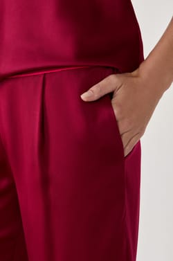 Pantalon de pyjama satiné;${refinementColor}