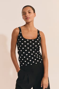 D&eacute;bardeur &agrave; pois;${refinementColor}