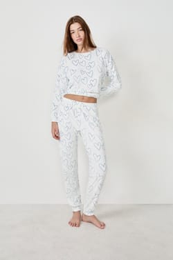 Pantalon de pyjama avec des cœurs;${refinementColor}